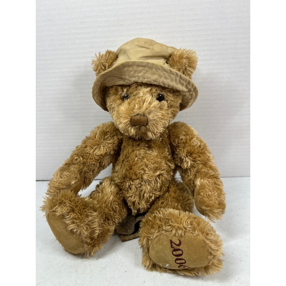 Burberry Fragrances 2006 Collectible Plush Teddy Bear Brown Shaggy Fur with Hat